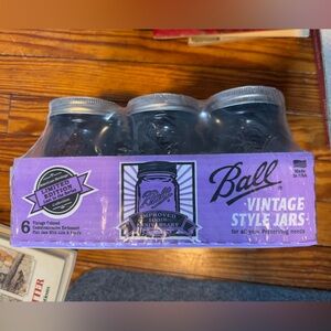 Ball Vintage Style pint jars Purple - set of 6